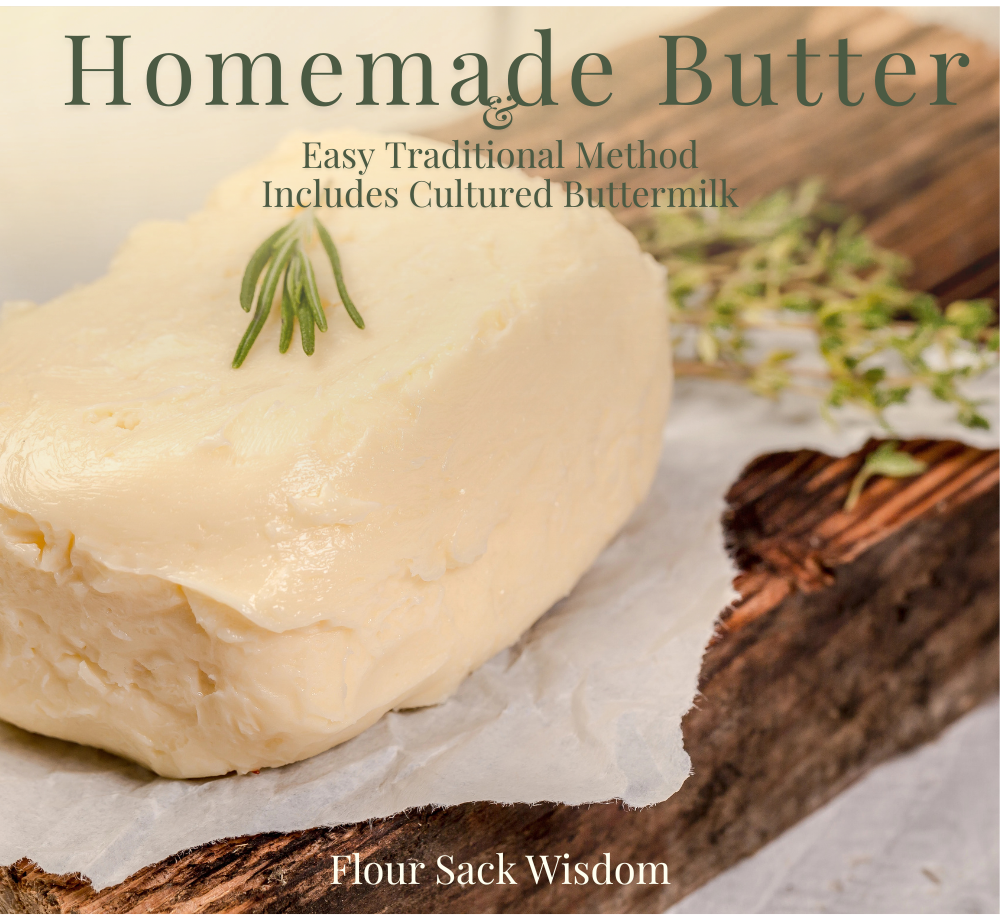 How to Make Homemade Raw Butter & Cultured Buttermilk (Easy Traditional Method)